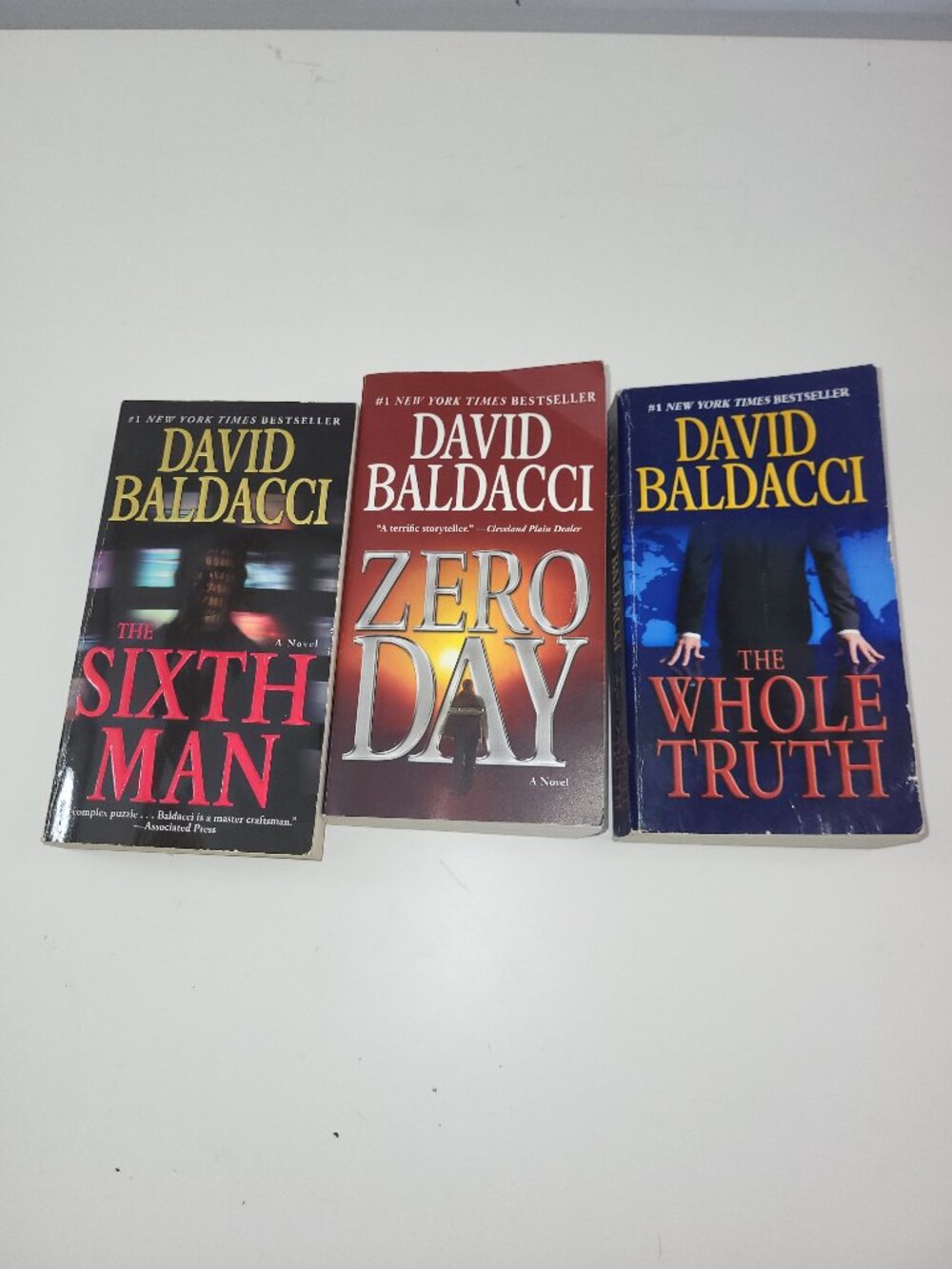 David Baldacci Thriller Book Lot – The Sixth Man, Zero Day & The Whole Truth